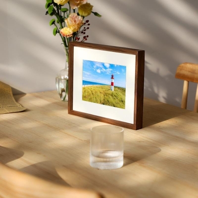 Cornici rettangolari in legno marrone noce da 6'' x 8''