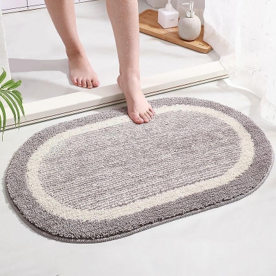 Tappetini da bagno ovali in microfibra viola rosa Tappetini da bagno morbidi