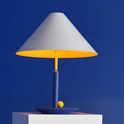 Lampada da tavolo in stile francese con ombrello a fungo in ferro di personalità con spina americana