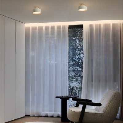 Piccole plafoniere rotonde in alluminio a LED moderne e minimaliste a montaggio superficiale
