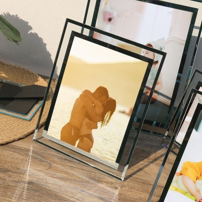 Cornici rettangolari in vetro da 6'' x 8'' con decorazione da appendere alla parete