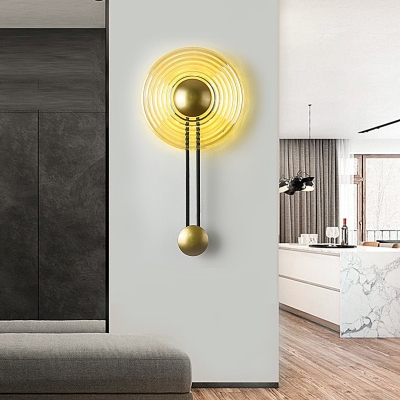 Lampada da parete a LED decorativa da comodino in corridoio interno in vetro ondulato ondulato unico nordico