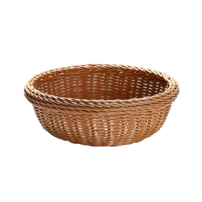 Cesto portaoggetti in plastica rotonda naturale della fattoria