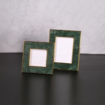 Set di 2 cornici vintage in marmo personalizzate da 8'' x 8''