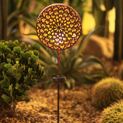 Il tamburo cavo rotondo del metallo fiorisce le luci solari esterne moderne impermeabili del LED