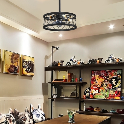 Ventilatori da soffitto senza pale a LED muti con regolazione a tre fasi retrò con telecomando