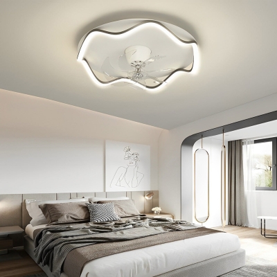 Ventola con scuotimento ad anello silenzioso a 360° Ventilatori da soffitto a LED senza lama con regolazione continua