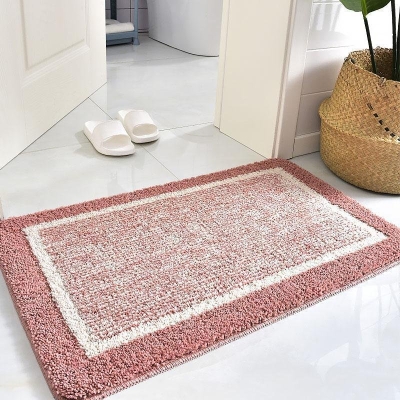 Tappetini da bagno rettangolari in microfibra rosa viola Tappetini morbidi