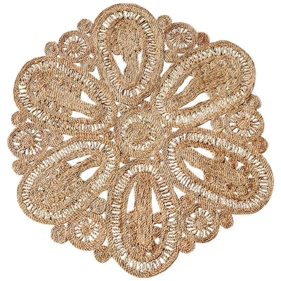 Tappeto decorativo in canapa rotondo rustico ottagonale ovale rettangolare