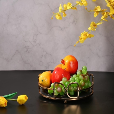 Vassoio portaoggetti in marmo per profumo di vanità in oro, vassoio da scrivania rotondo verde