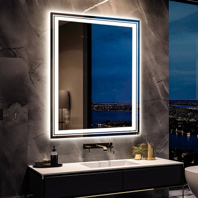 Specchi da bagno con memoria touch dimmerabile a LED da 36 x 30 pollici