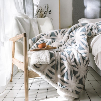 Coperta rettangolare in pile di cotone berbero, coperta invernale calda e soffice, pelosa e pelosa