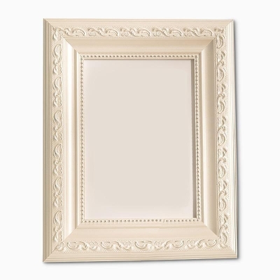 Cornici rettangolari in legno bianco oro rosa 4''L x 6'' W con decorazione da appendere alla parete del desktop