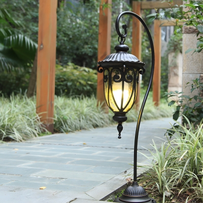 Lanterna impermeabile Gocce di pioggia Paralume in vetro Luci da giardino europee per esterni