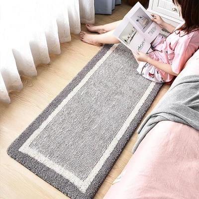 Tappetini da bagno rettangolari in microfibra rosa viola Tappetini morbidi