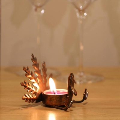 Set portacandele in metallo da 6 pezzi con decorazione per il Ringraziamento