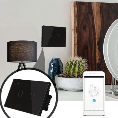 Interruttore a parete touch con telecomando vocale per app wireless per smartphone con funzione di temporizzazione