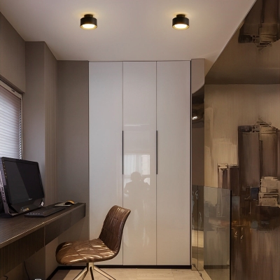 Piccole plafoniere rotonde in alluminio a LED moderne e minimaliste a montaggio superficiale