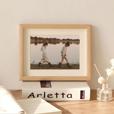Cornici rettangolari in legno e vetro da 8 pollici con decorazione da appendere alla parete