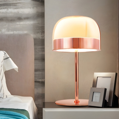 Lampada da tavolo con paralume in vetro Equatore Illuminazione notturna a doppio strato piccola