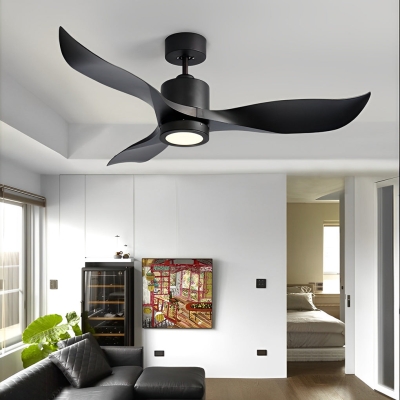 Lampada silenziosa intelligente a 3 pale con ventilatore da soffitto nordico a LED remoto