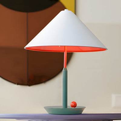 Lampada da tavolo in stile francese con ombrello a fungo in ferro di personalità con spina americana