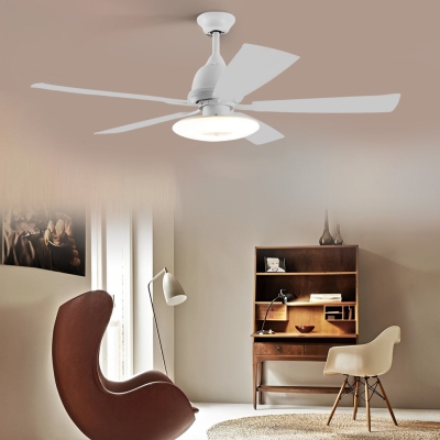 LED dimmerabile muto a 5 lame con ventilatori da soffitto nordici creativi a distanza