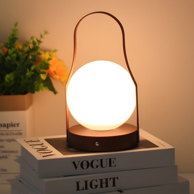 Lampada da tavolo a lanterna con maniglia portatile Illuminazione LED dimmerabile a 3 vie incorporata