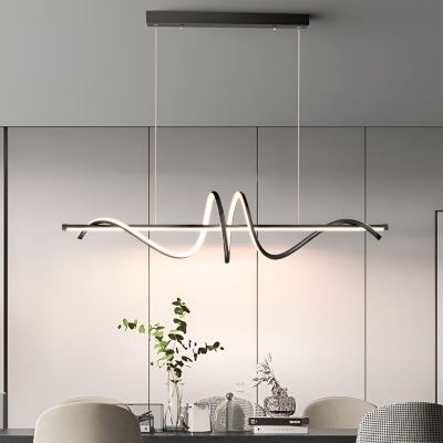 Illuminazione a sospensione da cucina nordica con regolazione continua della striscia LED creativa
