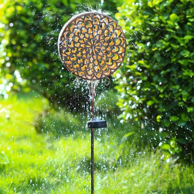 Il tamburo cavo rotondo del metallo fiorisce le luci solari esterne moderne impermeabili del LED