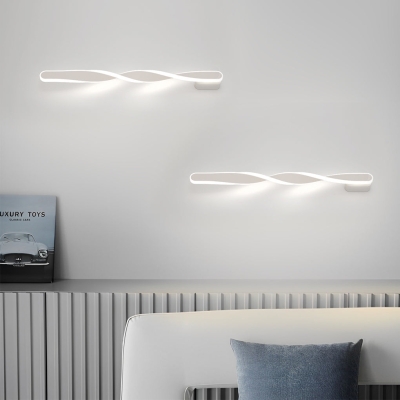 Lampada da parete minimalista a spirale lunga striscia LED 29W Lampada da parete