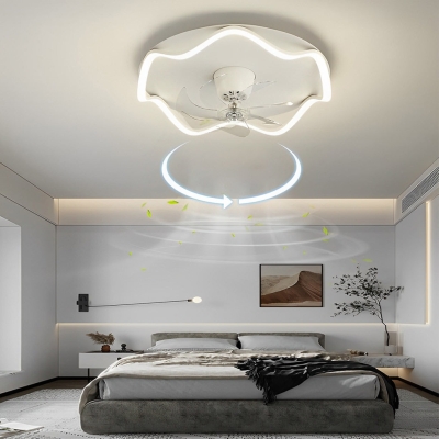 Ventola con scuotimento ad anello silenzioso a 360° Ventilatori da soffitto a LED senza lama con regolazione continua