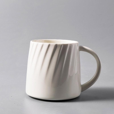 Tazza da tè in gres bianco nero giallo tazza da caffè