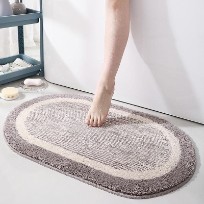 Tappetini da bagno ovali in microfibra viola rosa Tappetini da bagno morbidi
