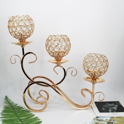 Candelabro decorativo portacandele in cristallo per camino per vacanze domestiche