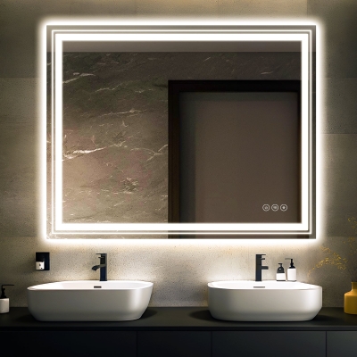 Specchi da bagno con memoria touch dimmerabile a LED da 36 x 30 pollici
