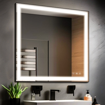 36x36 pollici Specchi da bagno antiappannamento con memoria dimmerabile al tocco