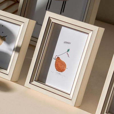 Cornici rettangolari in vetro resina da 4'' x 6'' con decorazione da appendere alla parete