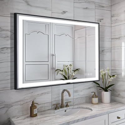 36x36 pollici Specchi da bagno antiappannamento con memoria dimmerabile al tocco
