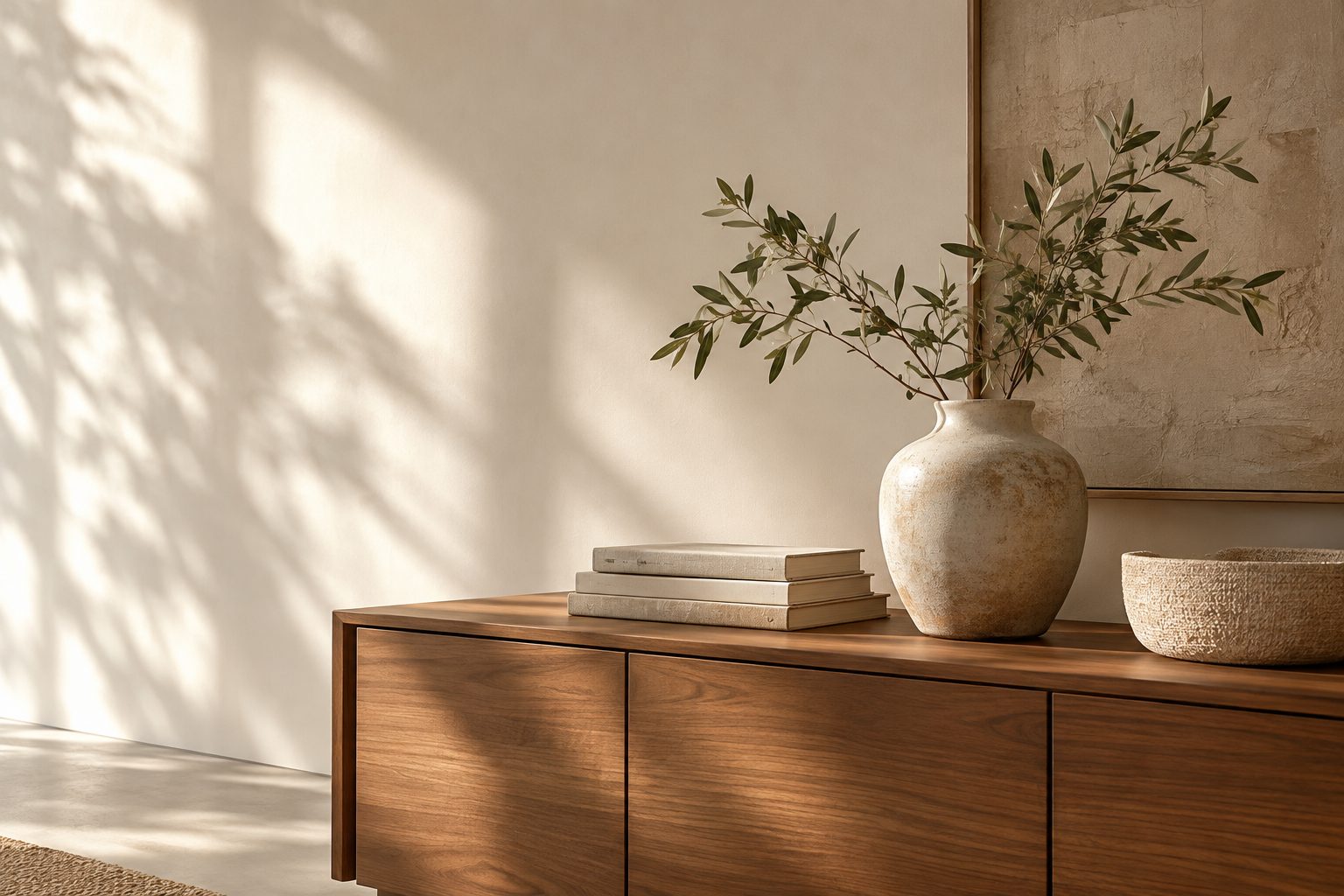Warm Italian home decor editorial scene